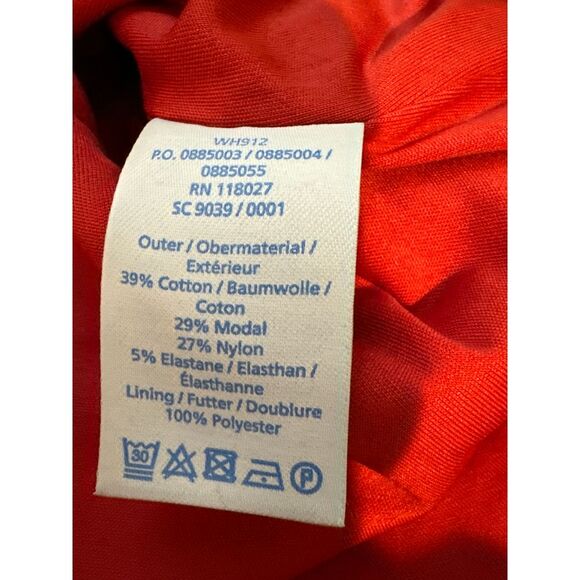 Boden Layer Scalloped Ruffle Dress Mini Women's‎ Size 12L Red Short Sleeve - Picture 5 of 7